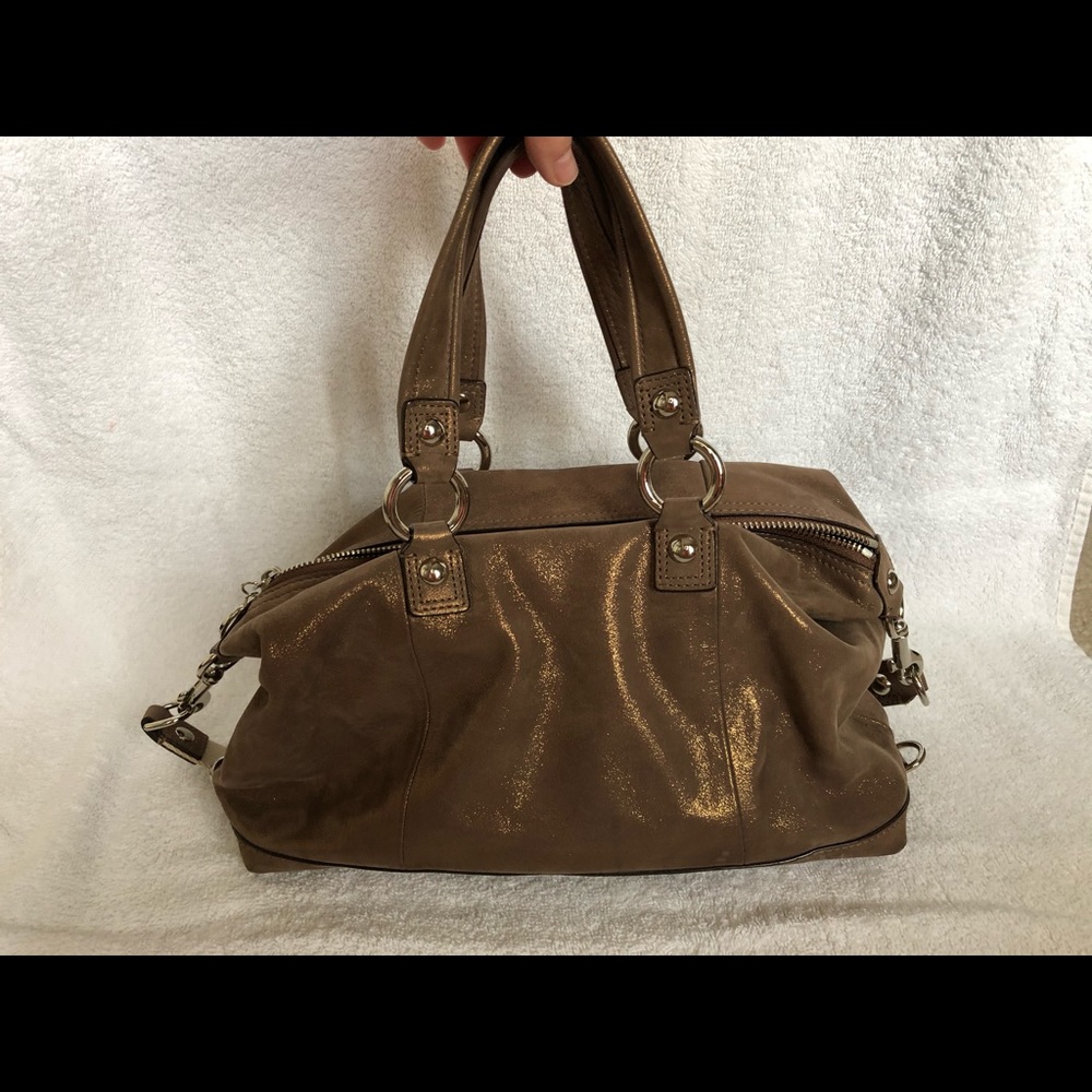 Coach Poppy Brown Fabric Purse - Picture 2 of 3